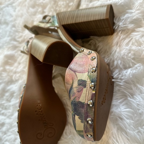 💜Seychelles Drift Floral Leather Lace-up, Studded Round Toe, Block heel💜 - Picture 3 of 5